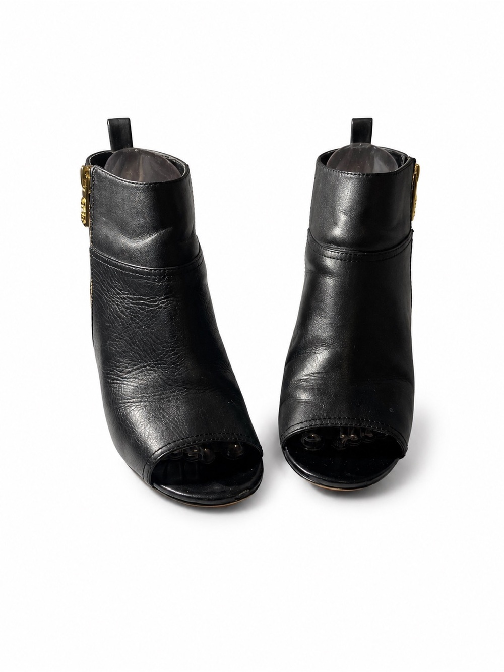 Cole Haan Black Leather Block Heel Slingback Pumps | Size 8B - Picture 2 of 4